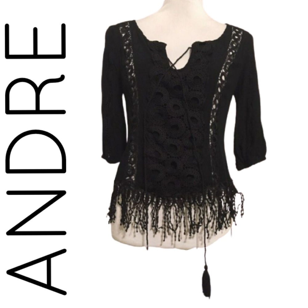 Black Boho Blouse